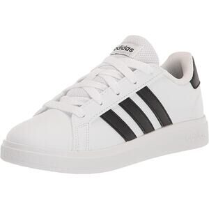 NWT Adidas Unisex Kids Grand Court 2.0 Tennis Sneaker ,white/Black-size 13.5